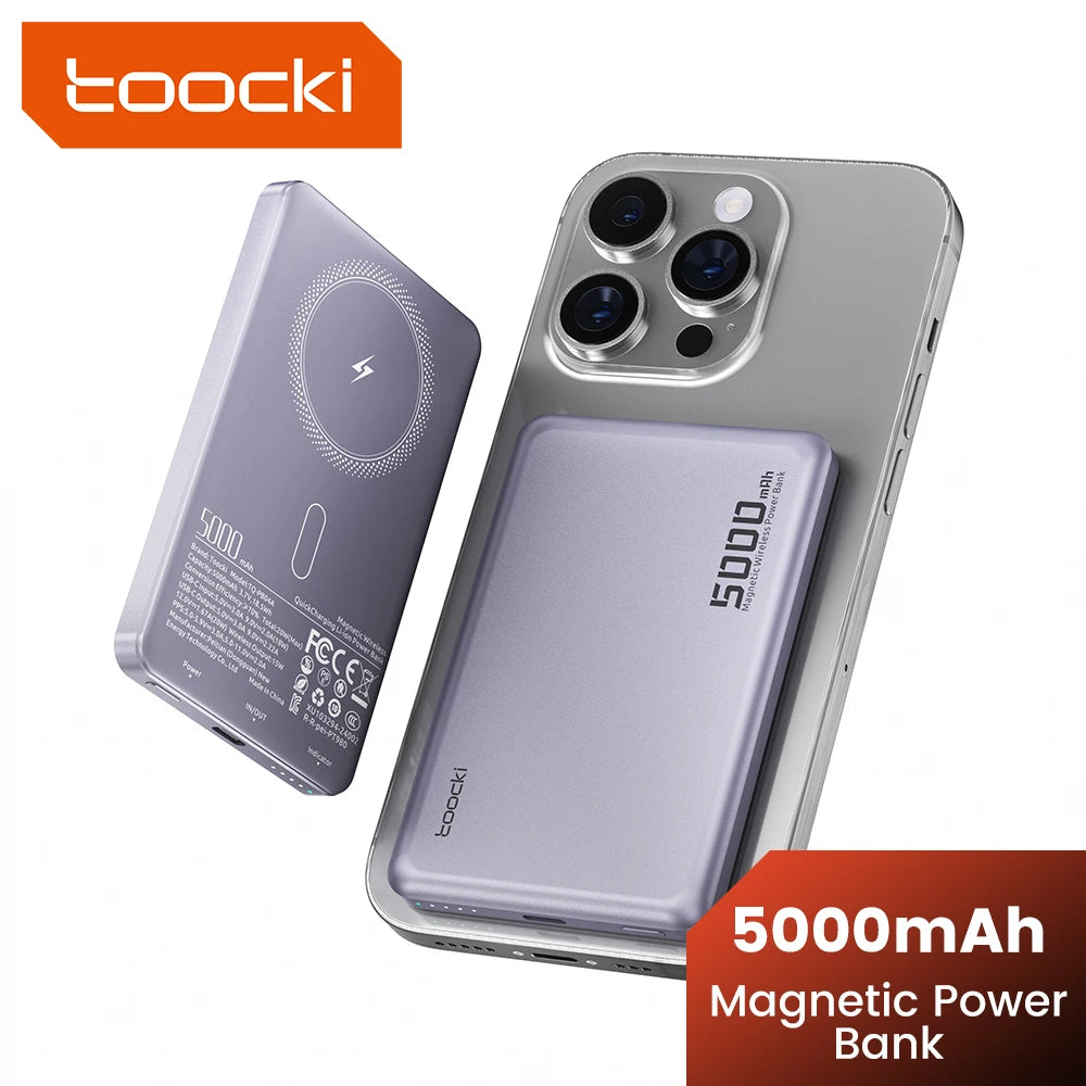 PowerBank Magnético Inalámbrico Toocki — Compatible MagSafe