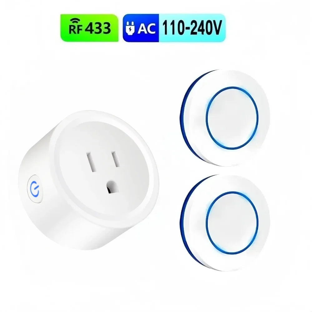 Enchufe Inteligente con Mando a Distancia Inalámbrico RF 433MHz