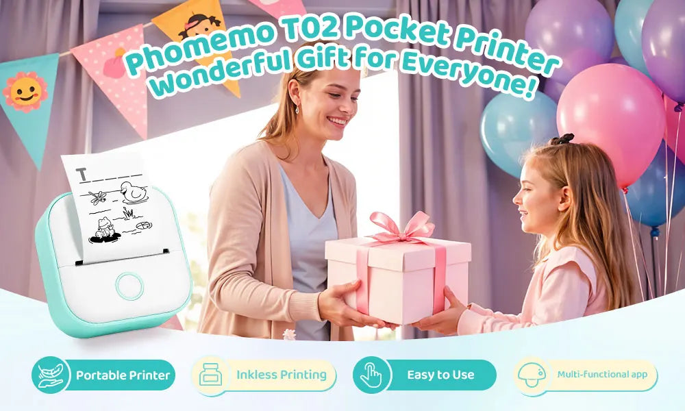 Impresora Térmica Portátil Phomemo T02