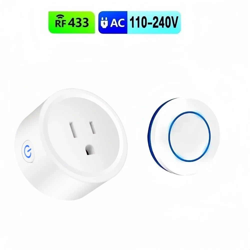 Enchufe Inteligente con Mando a Distancia Inalámbrico RF 433MHz