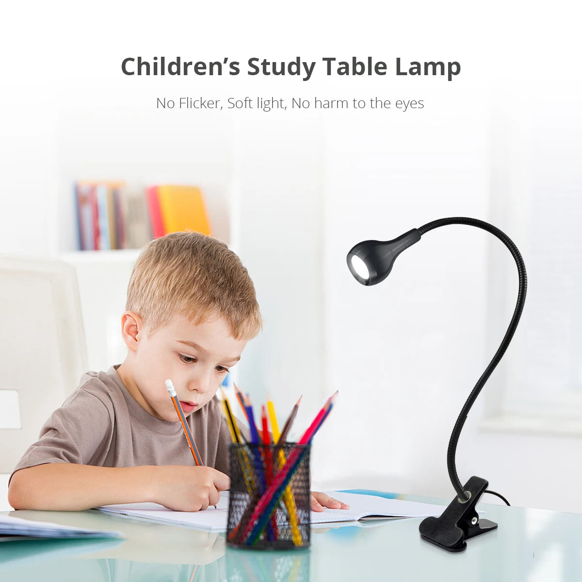 Lámpara LED Flexible de Escritorio con Pinza USB