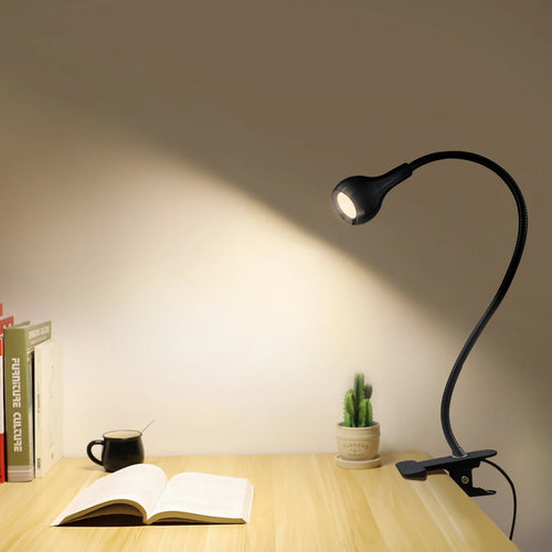 Lámpara LED Flexible de Escritorio con Pinza USB