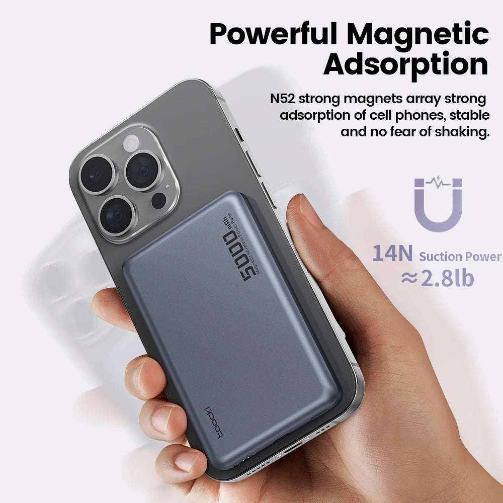 PowerBank Magnético Inalámbrico Toocki — Compatible MagSafe