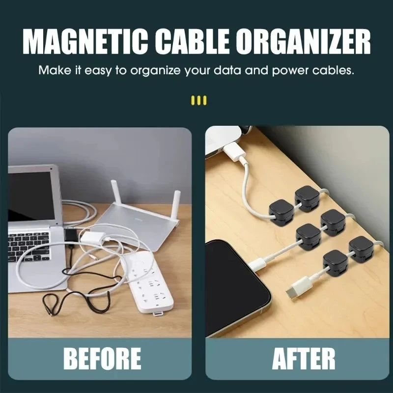 Organizador de Cables Magnético Adhesivo
