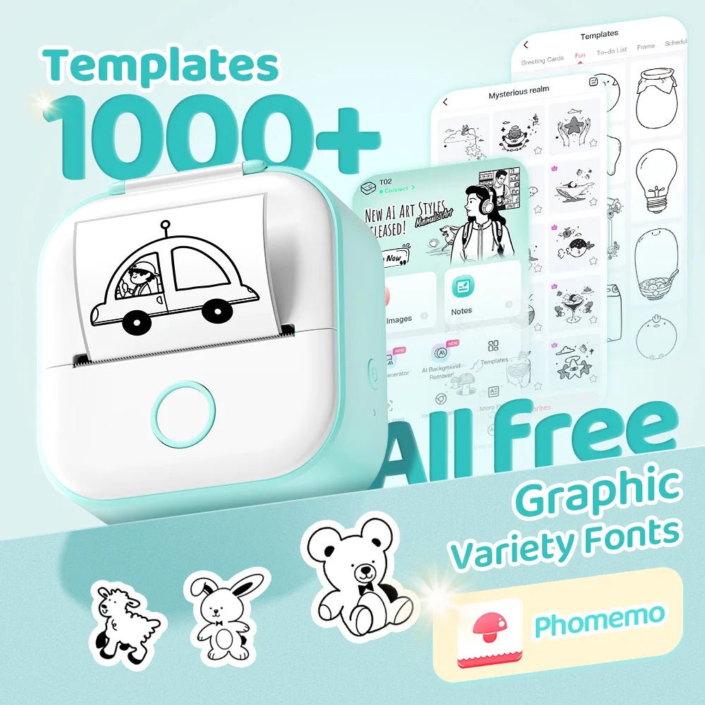Impresora Térmica Portátil Phomemo T02